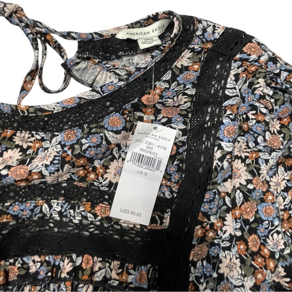 ⭐️ 5/$25 American Eagle size small floral peasant blouse NWT - Picture 3 of 5